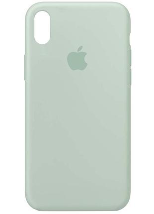 Чехол silicone case full protective (aa) для apple iphone xr (6.1") голубой / blue бірюзовий / beryl ptr