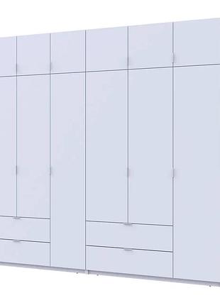 Шкаф для одежды doros лукас белый 3+3 дсп 255х50х240 drs-011684 (42005110)