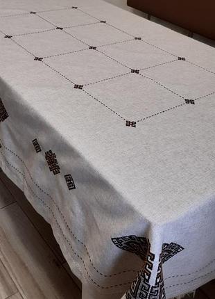 Вишита скатертина ручної роботи на панамі розміром 1400*2100