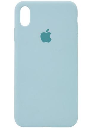 Чехол silicone case full protective (aa) для apple iphone x / xs (5.8") розовый / light pink бірюзовий / turquoise ptr