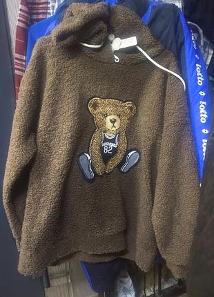 Худі тедді з капюшоном. ведмедик.
