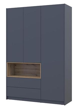 Шкаф для одежды с нишей doros дэйл 150х52х220 см графит/дуб евок (drs-011282)
