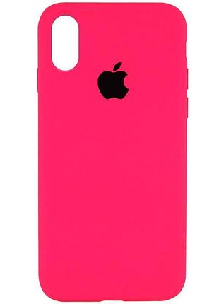 Чехол silicone case full protective (aa) для apple iphone xr (6.1") голубой / blue рожевий / barbie pink ptr