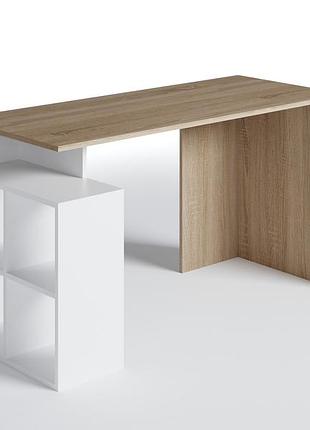 Стіл письмовий сп-3 меблева площа 130х55х75 см дуб сонома + білий