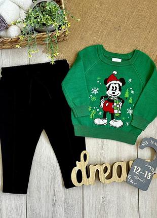Святковий комплект хлопчикам 12-18 місяців, штанці, светр