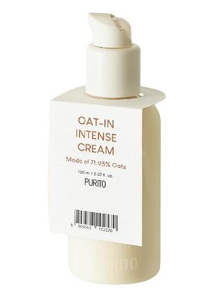 Purito питательный крем с водой семян овса seoul oat-in intense cream 150 ml