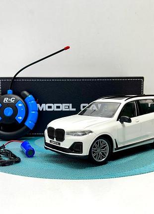 Машинка bmw x7 джип на радиоуправлении с пультом на аккумуляторе белая (kl t9007a)