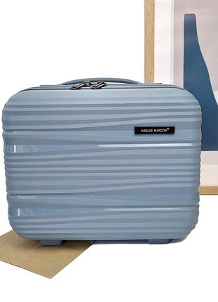 Бьюти-кейс полипропилен голубой арт.p02 blue karlos marconi (китай)