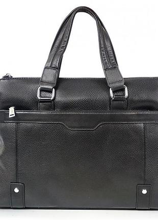 Деловая сумка-портфель натуральная кожа черный арт.f-a25f-17637a r.b (китай)