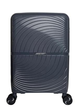 Чемодан на колесиках полипропилен серый арт.pp001 grey (l) (китай)