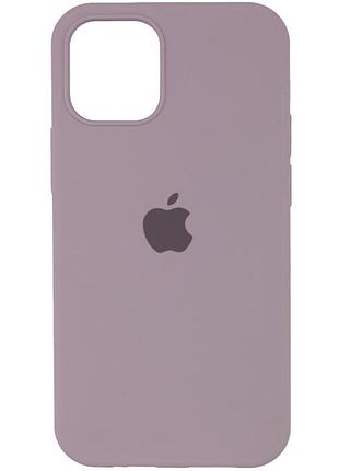 Чехол silicone case full protective (aa) для apple iphone 13 mini (5.4") серый / lavender ptr