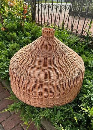 Люстра з лози плетена з шийкою 36×60 см