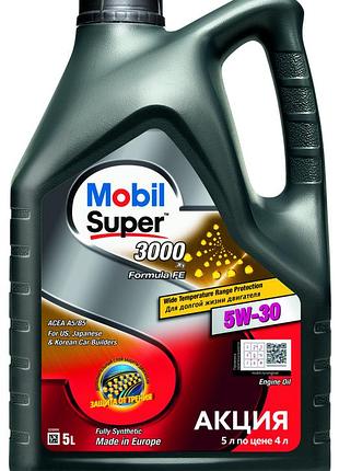 Масло моторное super 3000 x1 formula fe 5w-30 5 л (156155) mobil