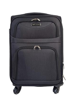 Дорожный чемодан полиэстер черный арт.1703/4 black (l) wings польща