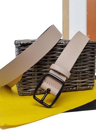 Женский широкий ремень натуральная кожа бежевый арт.05-30-00-155 "кремень" (україна)