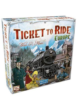 Билет на поезд: европа уценка + правила украинском / ticket to ride: europe / настольная игра квиток на поезд