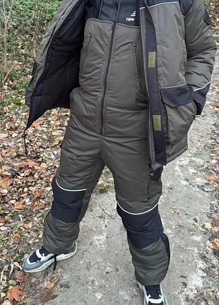 Костюм зимовий до -30 для рибалки тактичний оливковий утеплений мембранний з капюшоном m-48 l-50 xl-52 x dm-11