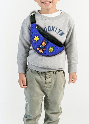 Сумка-бананка щенячий патруль "raw patrol" с принтом, 35х15см, детская, молодежная (00022) ptr