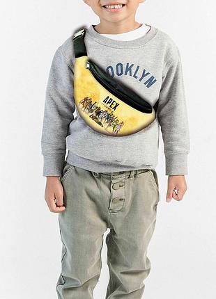 Сумка-бананка "apex legends" с принтом, 32х15см, детская, молодежная (00033) ptr