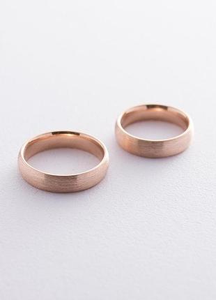 Золоте обручне кільце 5 мм (матове) обр00405 zipmarket