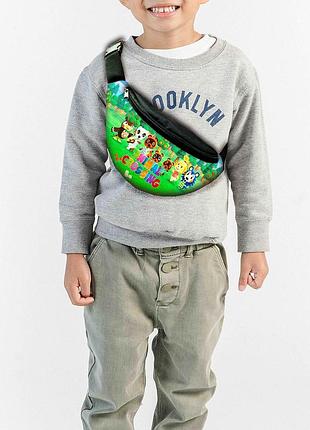 Сумка-бананка "animal crossing new horizons" с принтом, 32х15см, детская, молодежная (00030) ptr