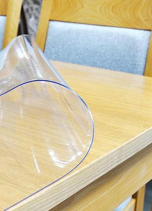 Мягкое стекло скатерть 2.3х1.0м силиконовая прозрачная для стола защита от царапин и грязи dm-11