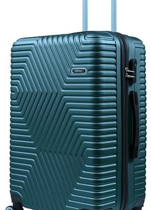 Пластиковый чемодан на колесах средний размер 70l gd polo бирюзовый