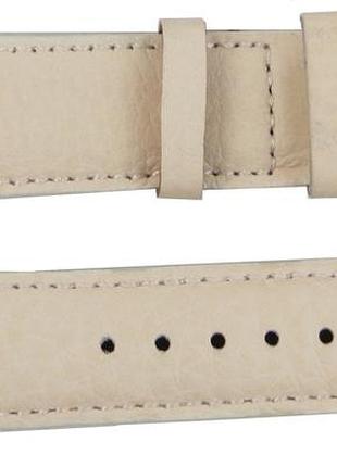 Ремінець для годинника зі шкіри mykhail ikhtyar ш22 мм бежевий