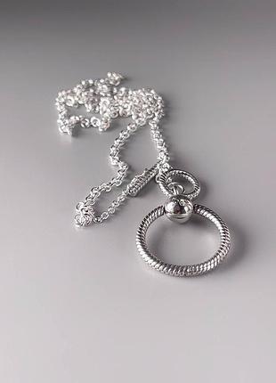 Намисто pandora з кулоном о та т-подібною застібкою