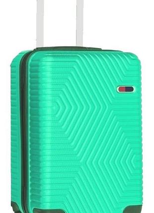Мала пластикова валіза на колесах 45l gd polo салатова
