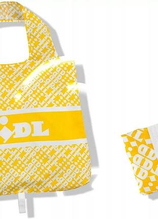 Легкая складная сумка шоппер для покупок 19l topmove желтая