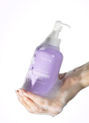 Гель для умывания для лица с микробиом пребиотиками microbiome care 250 мл top beauty