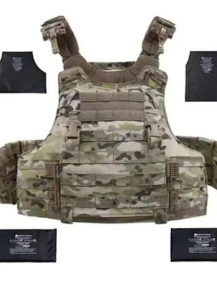 Модернизированная плитоноска warrior assault systems qrc l (баллистика 1кл и удлиненная липучка фиксации плит)