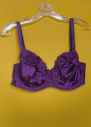 🔥90 dd🔥 невероятно шикарный стильный баклажановый бюстгальтер