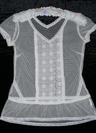 Річна ажурна блузка р. 44. франція!