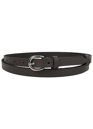 Женский кожаный ремень skipper 1,5 см темно-коричневый