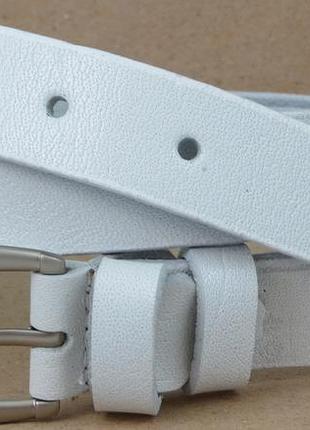 Женский кожаный ремень skipper, украина, белый 3 см 1356-30