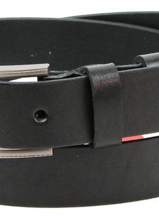 Чоловічий шкіряний ремінь під штани skipper чорний