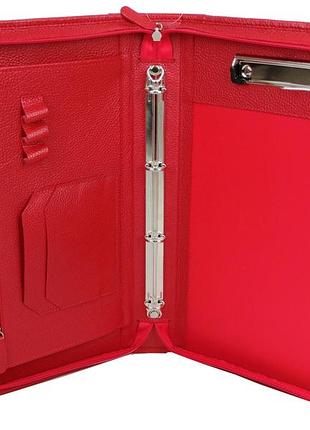 Шкіряна папка portfolio, україна червона флотар