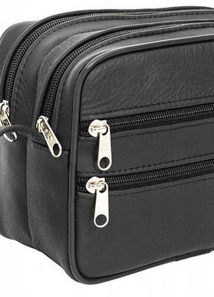 Чоловіча шкіряна барсетка reverse чорна