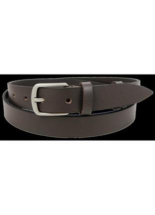 Женский кожаный ремень skipper украина, темно-коричневый