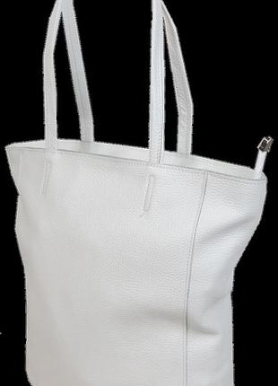 Жіноча сумка з натуральної шкіри borsacomoda, україна біла