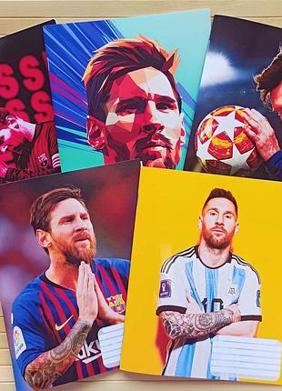 Тетрадь месси messi 18 листов клетка набор 5 шт 24777