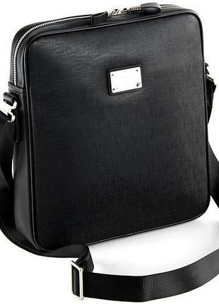 Мужская сумка на плечо из эко кожи continent cm-151bk черная