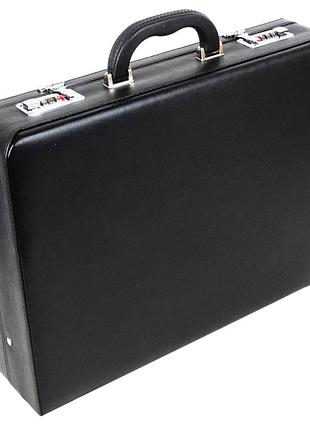 Дипломат, кейс из эко кожи portfolio черный