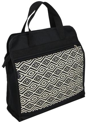 Сумка хозяйственная для покупок wallaby, украина черная с белым