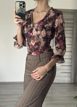 Сорочка блуза жіноча коричнева