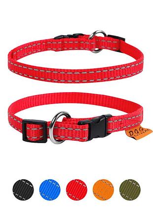 Нашийник "dog extreme" з нейлону регульований (ширина 14мм, довжина 23-35см), червоний