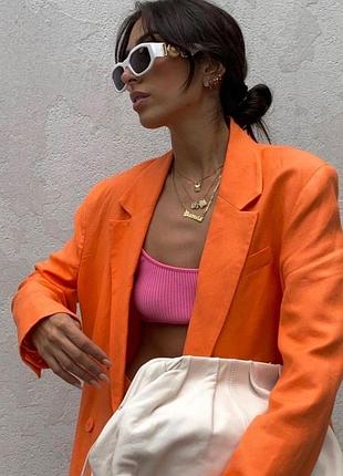 Помаранчевий жакет без підкладки nvsco