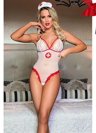 Соблазнительный костюм медсестры sunspice, белый, 2 предмета, l/xl 81540 l/xl